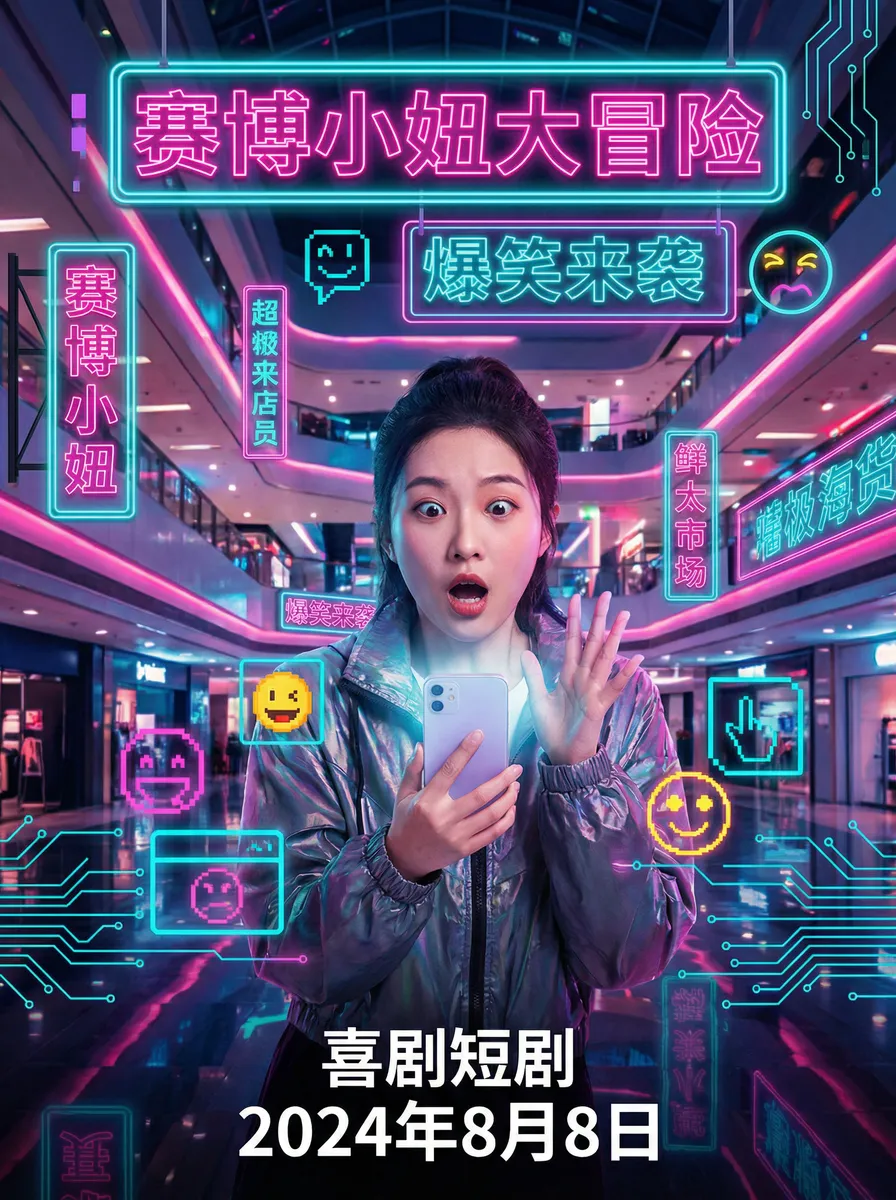 暖暖 日本 视频 在线观看免费 搞笑喜剧短剧 - 赛博小妞大冒险海报